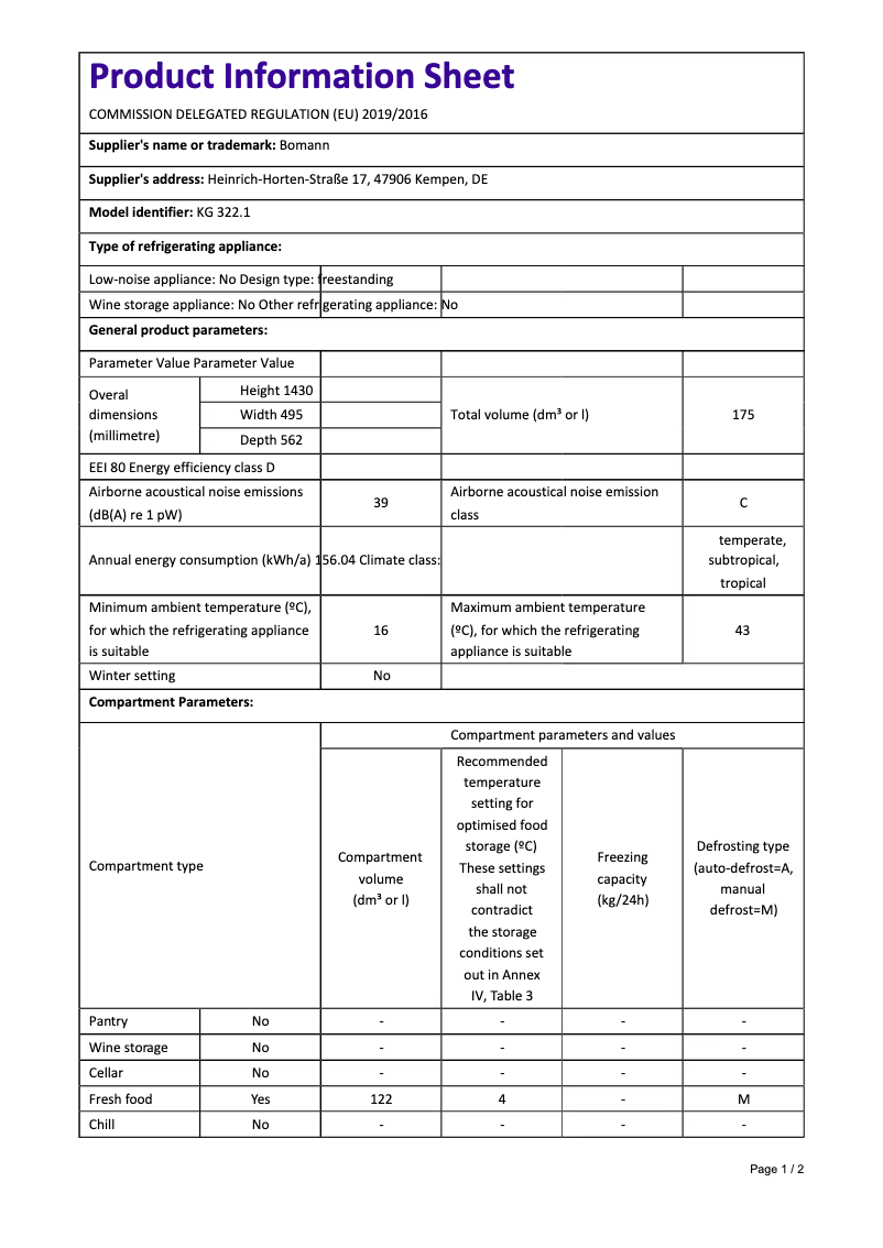 Image de la première page du manuel de l'appareil KG 322.1