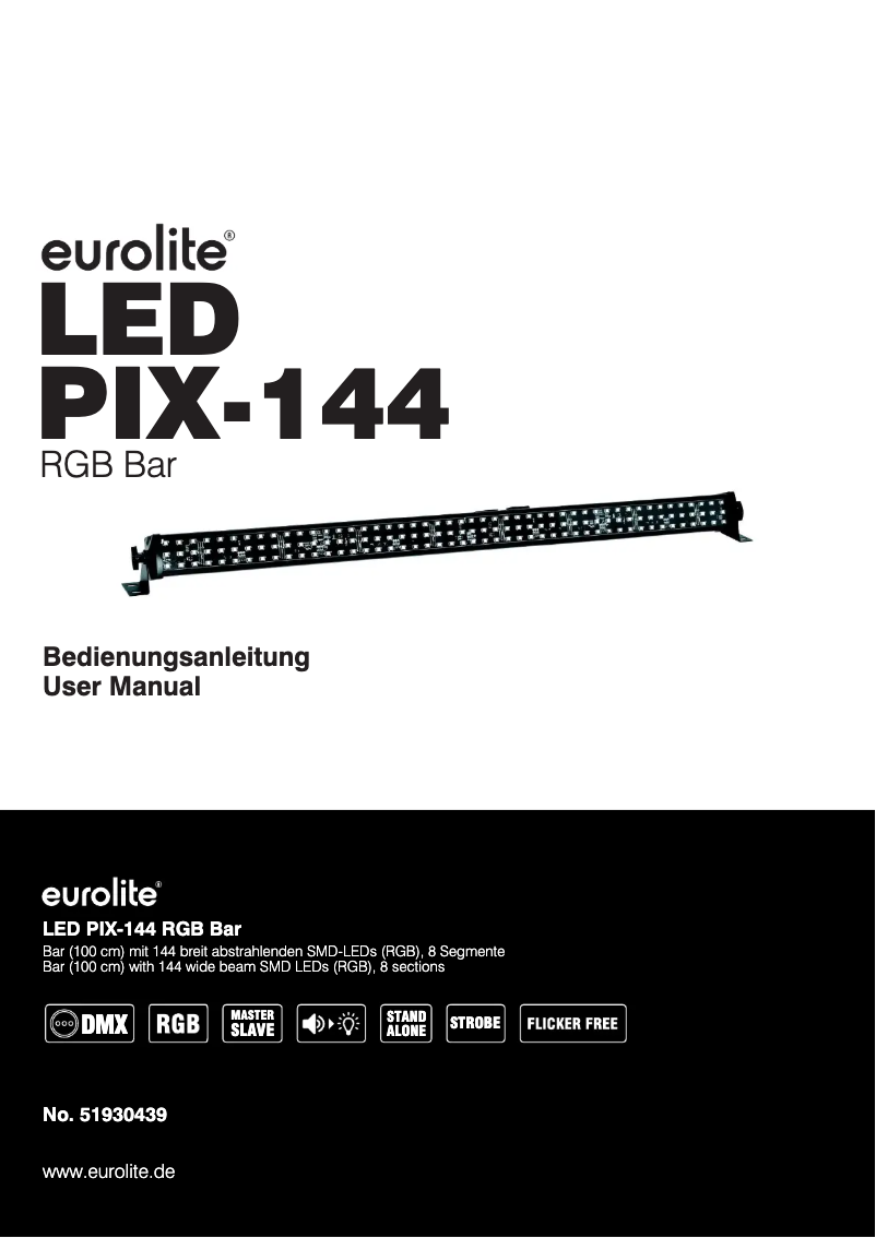 Page n°1 - Fiche technique Eurolite LED PIX-144