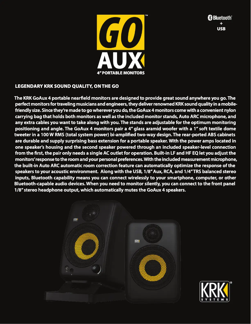 Image de la première page du manuel de l'appareil GoAux 4