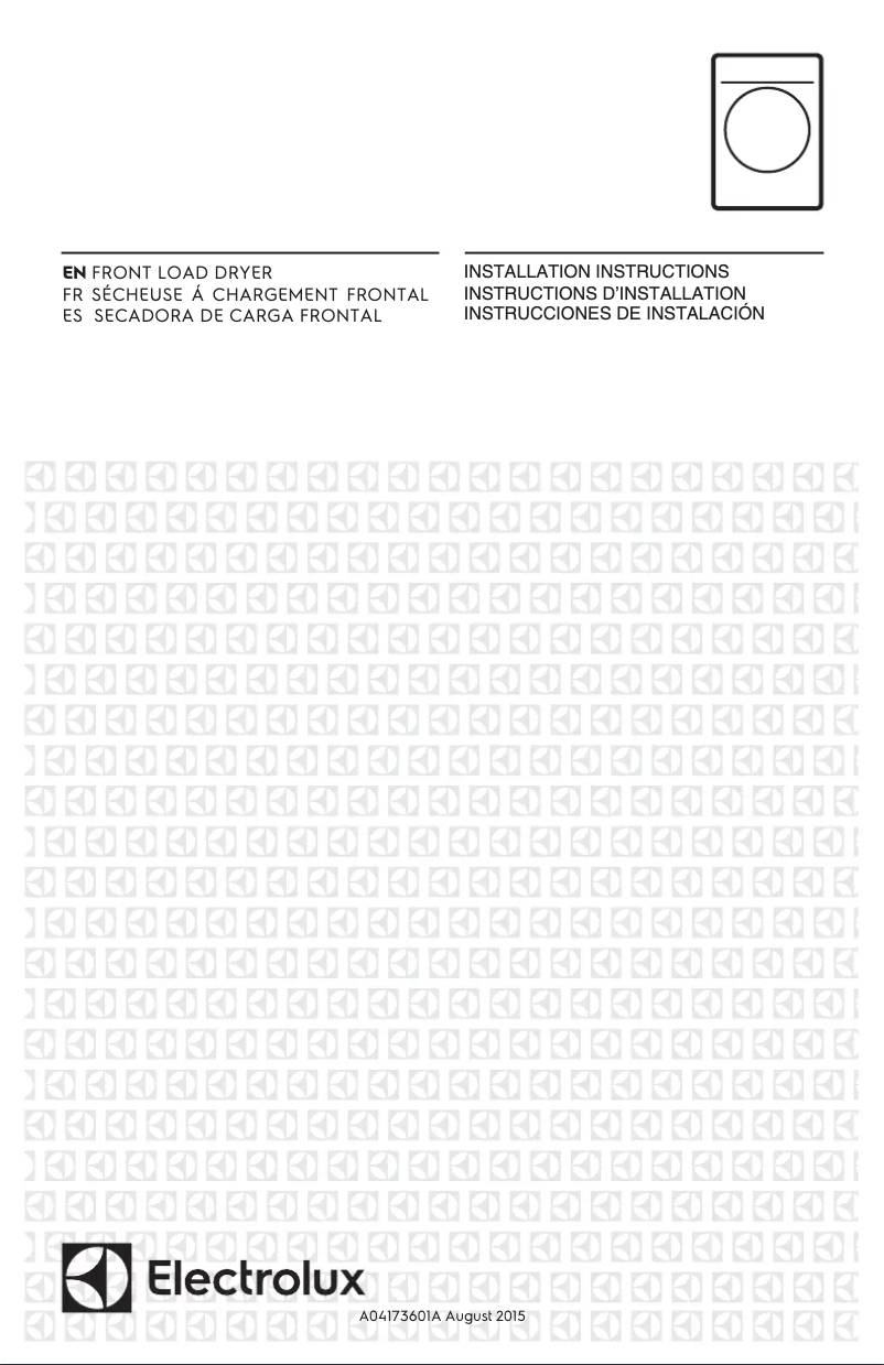 Page n°1 - Guide d'installation Electrolux EFME617S