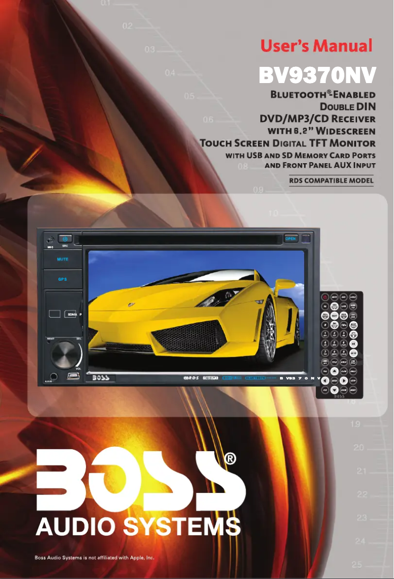Page 1 de la notice Manuel utilisateur Boss BV9370NV