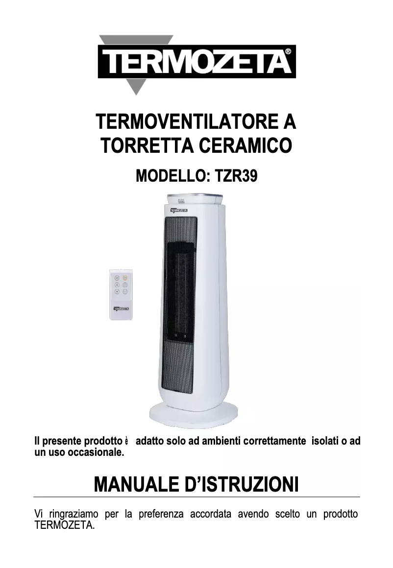 Image de la première page du manuel de l'appareil TZR39