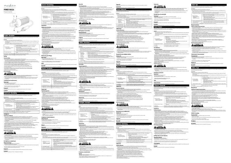 Page 1 de la notice Manuel utilisateur Nedis PIMS10024