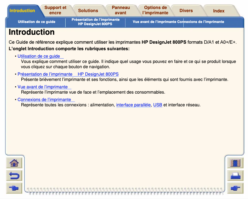 Image de la première page du manuel de l'appareil DesignJet 800