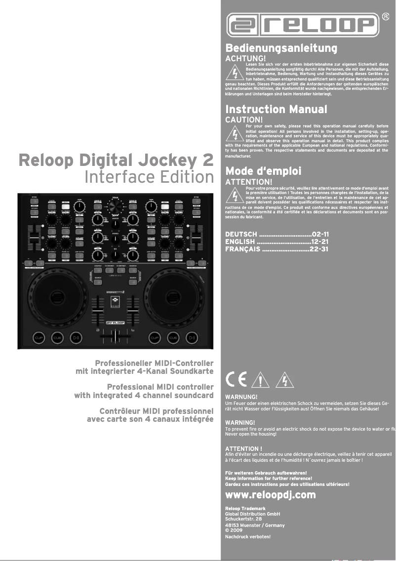 Image de la première page du manuel de l'appareil Digital Jockey 2