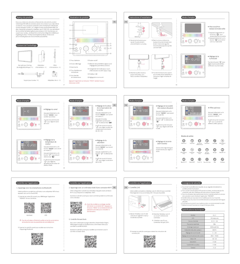 Página 1 del manual Manual de usuario Neewer GL1C