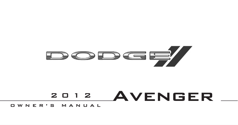 Imagen de la primera página del manual del dispositivo Avenger (2012)