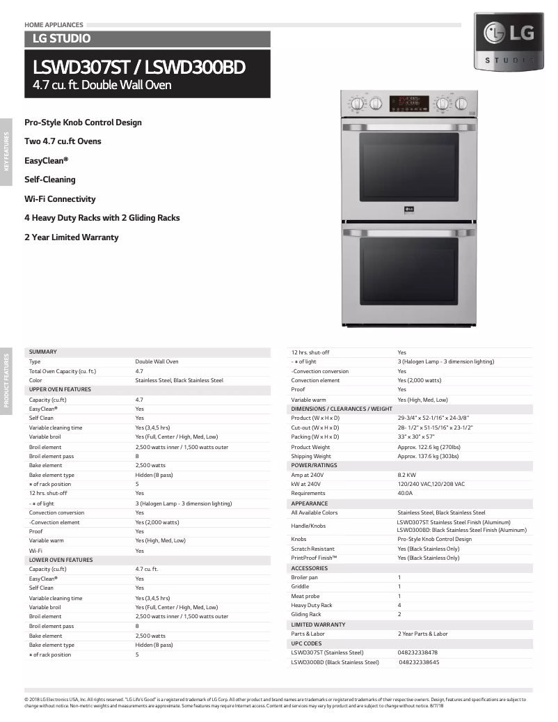 Image de la première page du manuel de l'appareil LSWD307ST