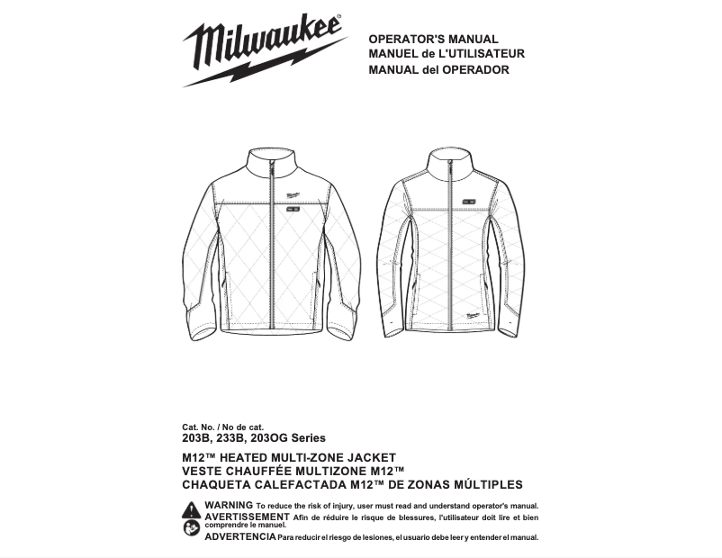 Page n°1 - Manuel utilisateur Milwaukee M12 AXIS 203-21