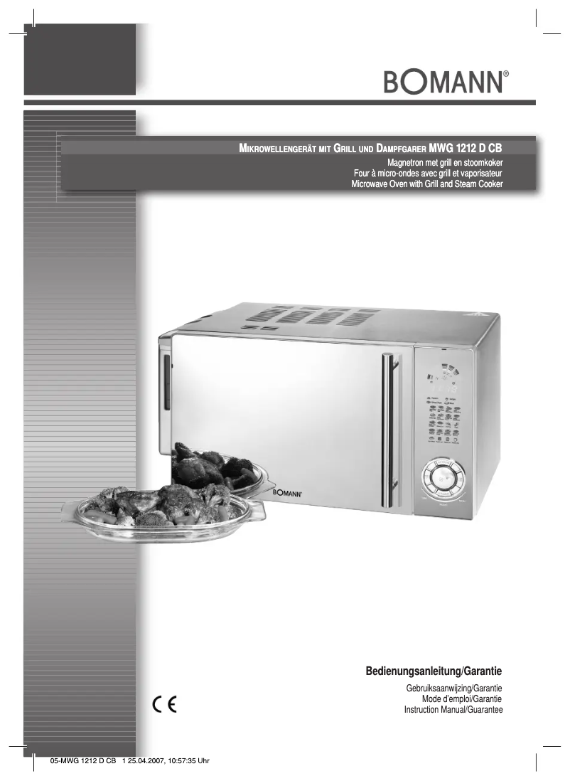 Page 1 de la notice Manuel utilisateur Bomann MWG 1212 D CB