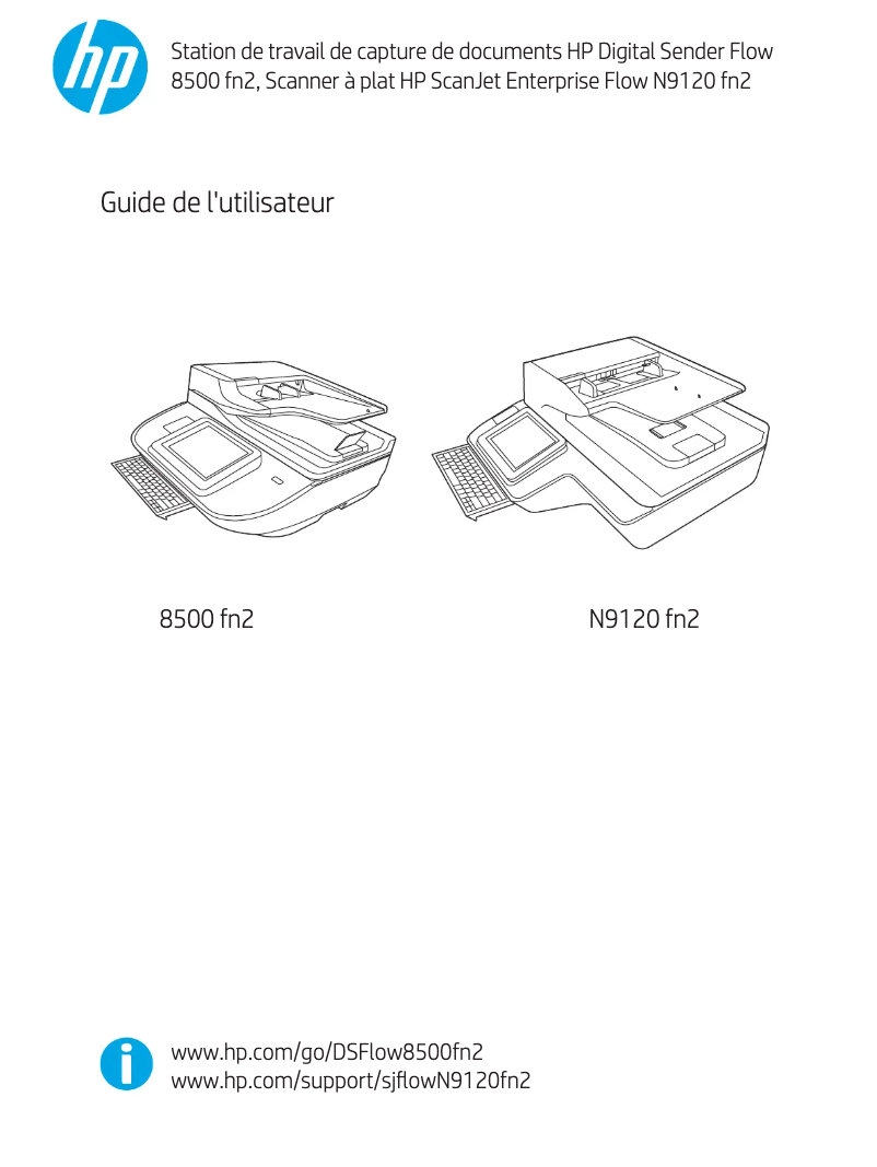 Page 1 de la notice Manuel utilisateur HP Digital Sender Flow 8500 fn2
