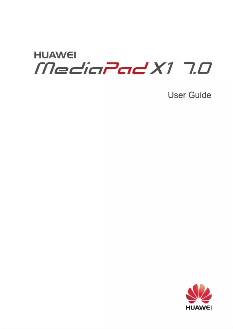 Page 1 de la notice Manuel utilisateur Huawei MediaPad X1 7.0