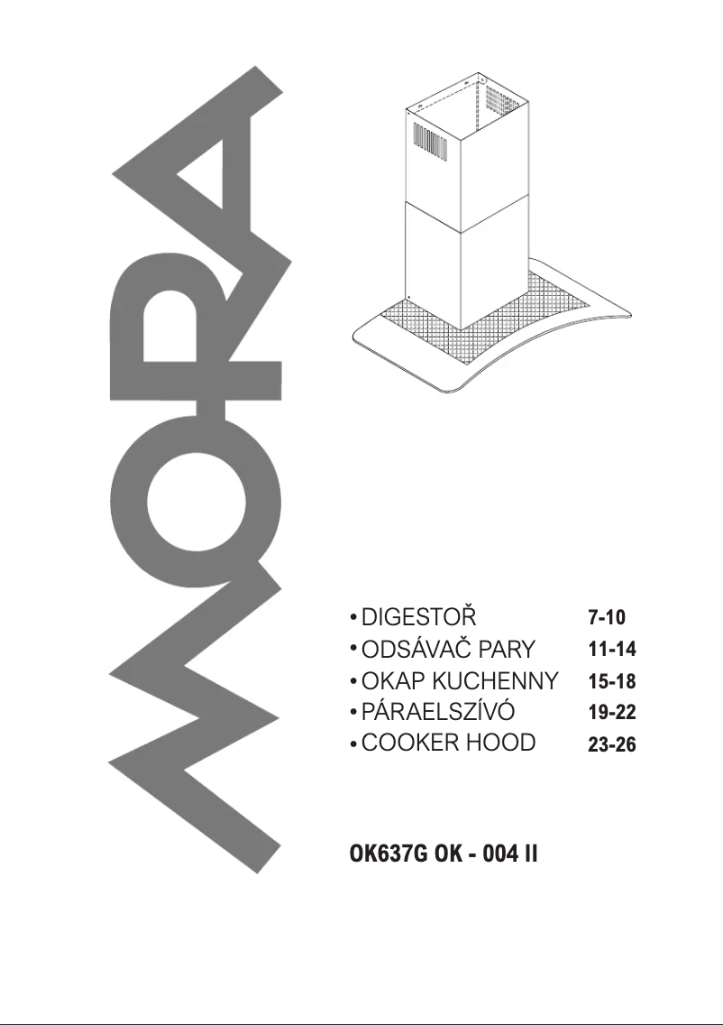 Page 1 of the manual User Manual Mora OK 637 G