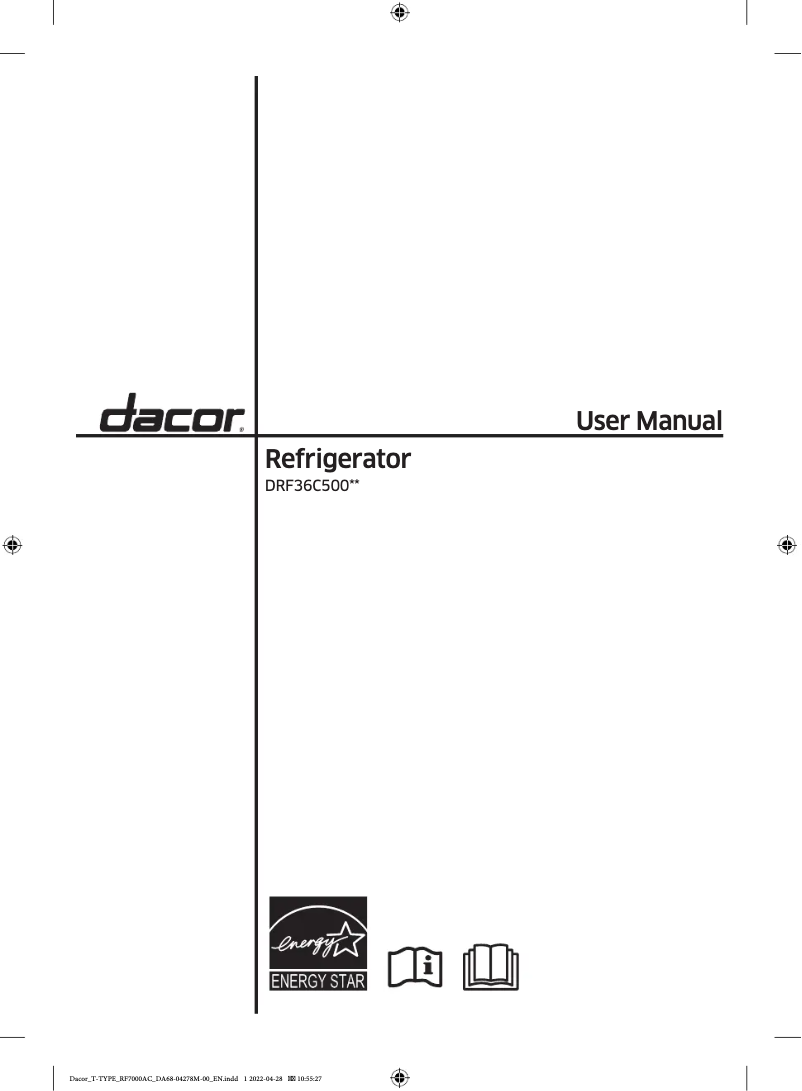 Page n°1 - Manuel utilisateur Dacor DRF36C500SR