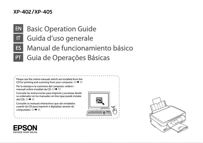 Page n°1 - Manuel utilisateur Epson Expression Home XP-406