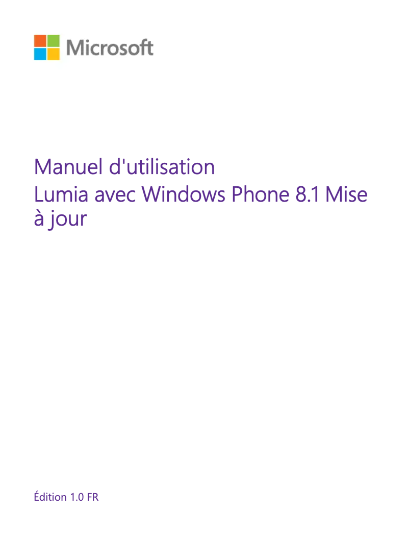 Page 1 de la notice Manuel utilisateur Nokia Lumia 532