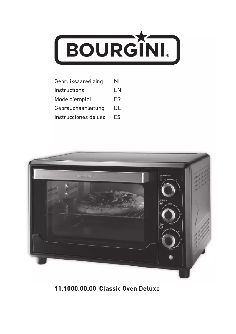Page 1 de la notice Manuel utilisateur Bourgini 11.1000.00.00 Classic Oven Deluxe