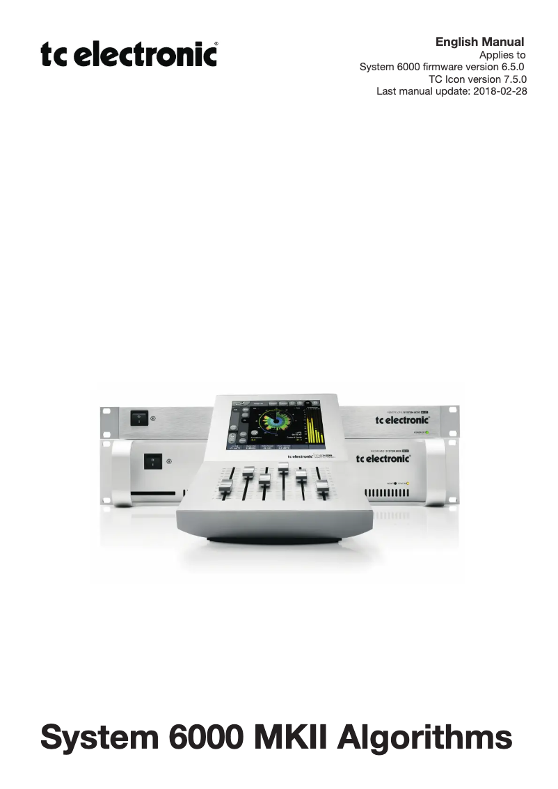 Image de la première page du manuel de l'appareil Mastering 6000