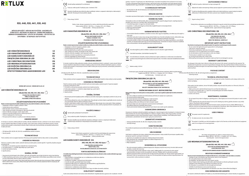 Image de la première page du manuel de l'appareil RXL 442