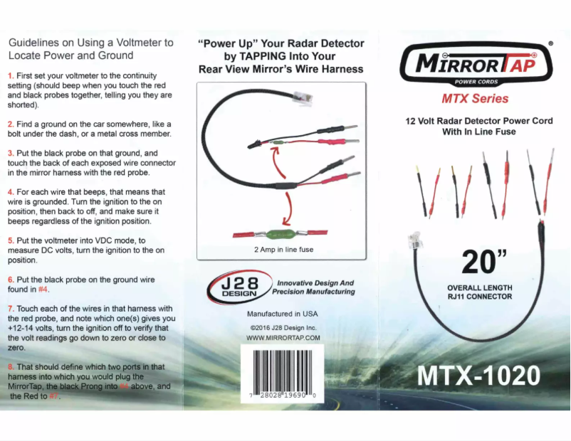 Image de la première page du manuel de l'appareil MTX-1020