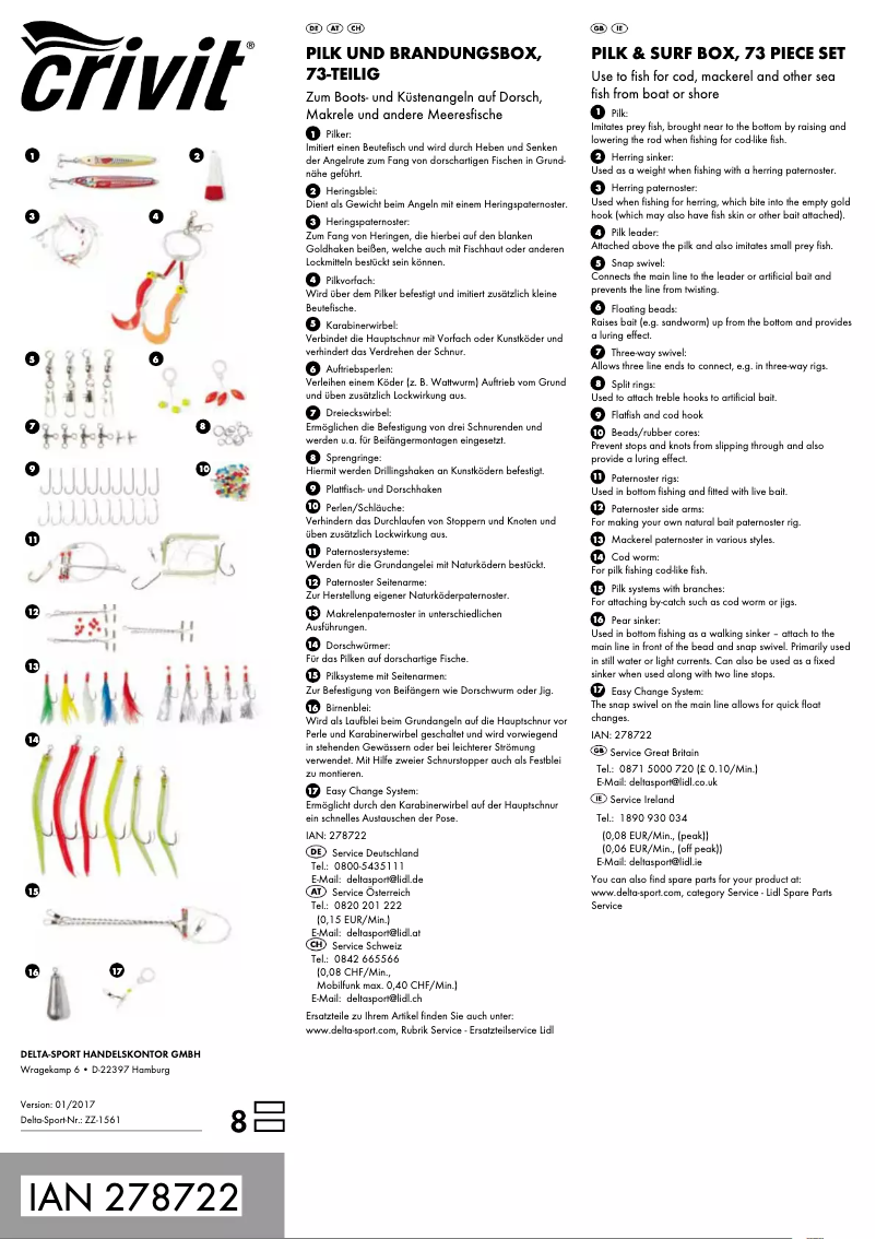 Page n°1 - Manuel utilisateur Crivit IAN 278722