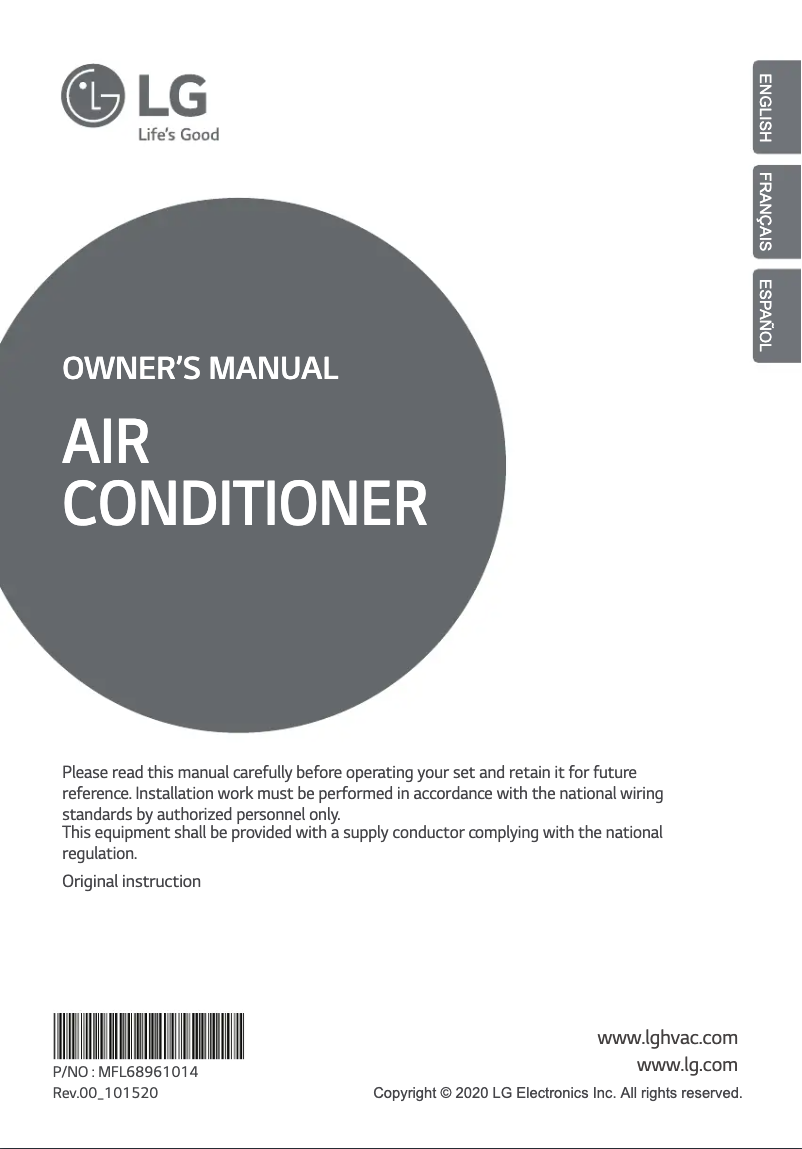 Página 1 del manual Manual de usuario LG ARNU363V2A4