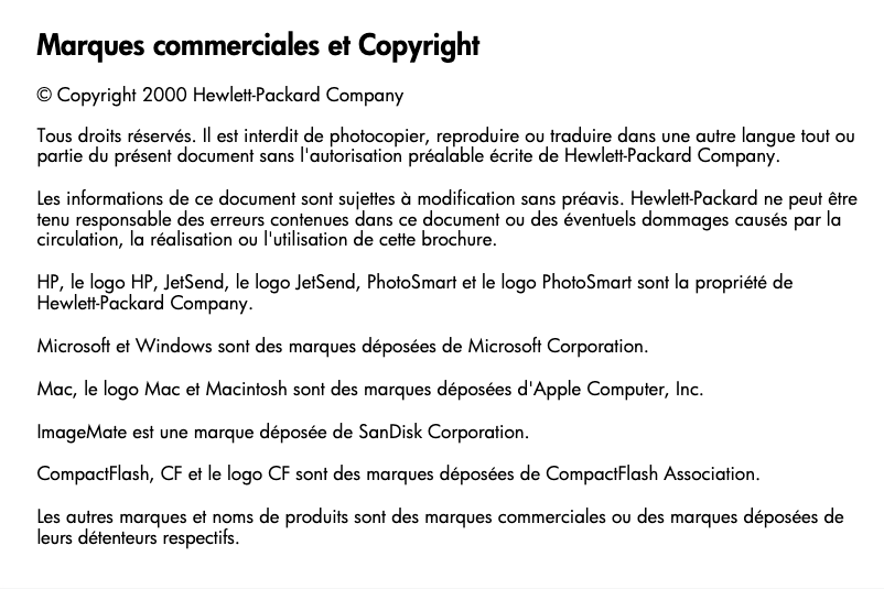 Page 1 de la notice Manuel utilisateur HP PhotoSmart 315