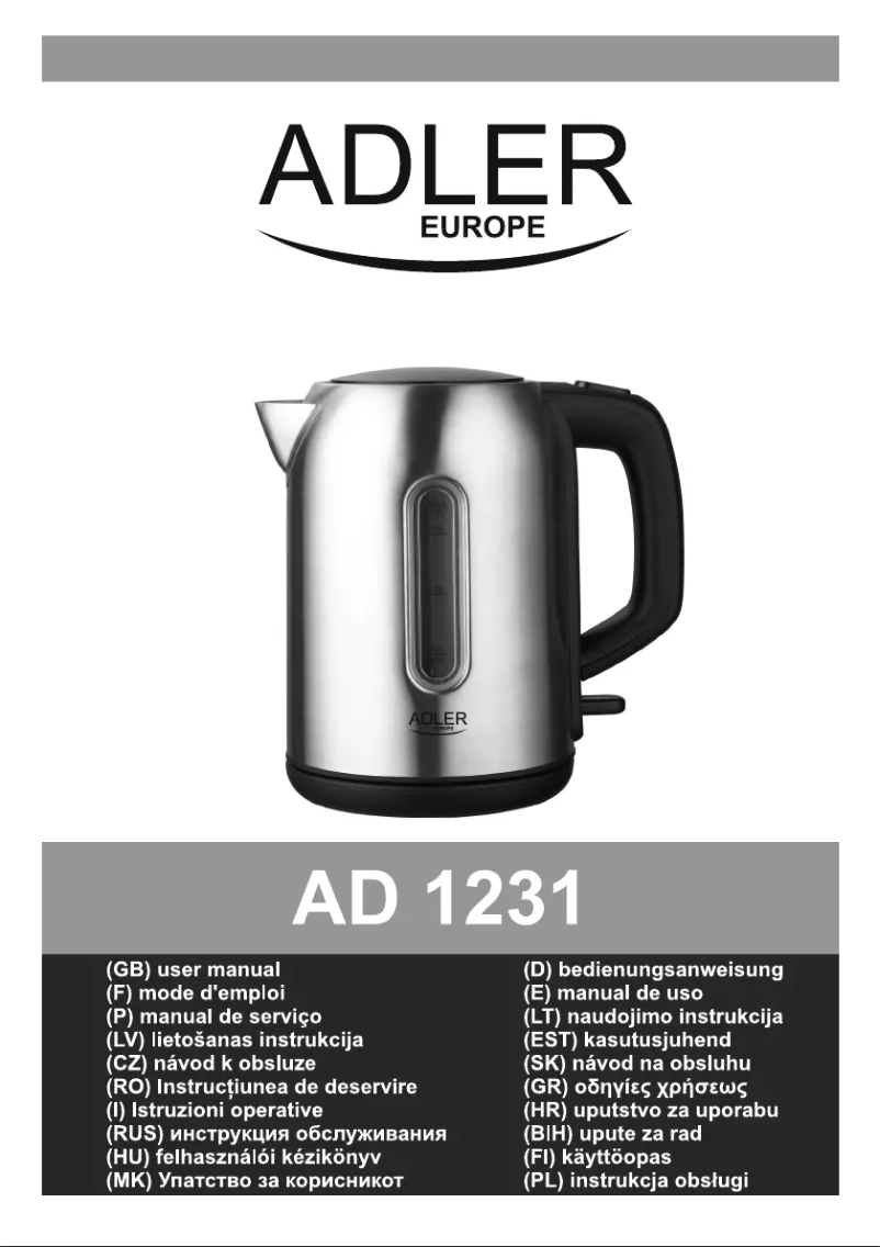 Page n°1 - Manuel utilisateur Adler AD 1231