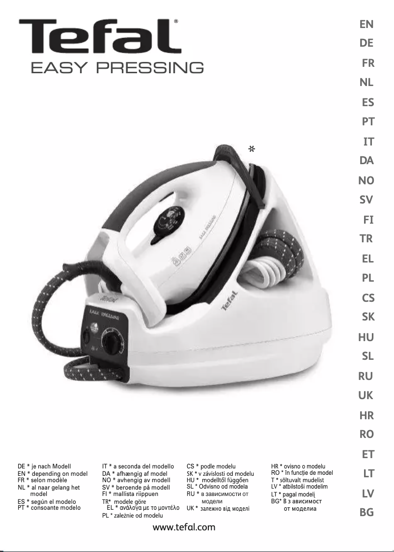 Page 1 de la notice Manuel utilisateur Tefal Easy Pressing GV5230G0