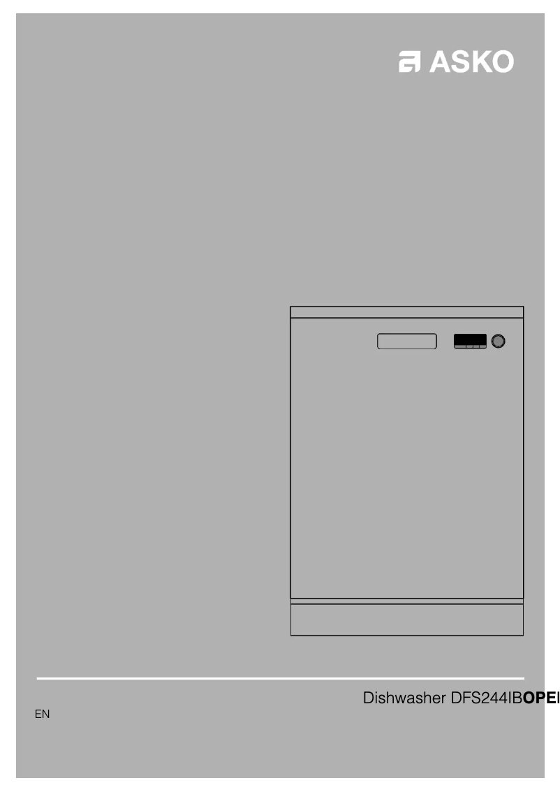 Page n°1 - Manuel utilisateur Asko DFS244IBS