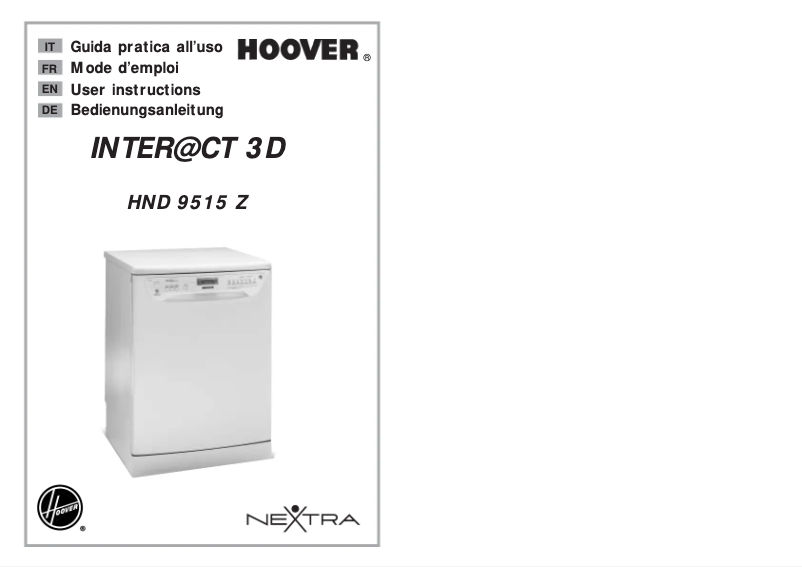 Page 1 de la notice Manuel utilisateur Hoover HND 7515AL