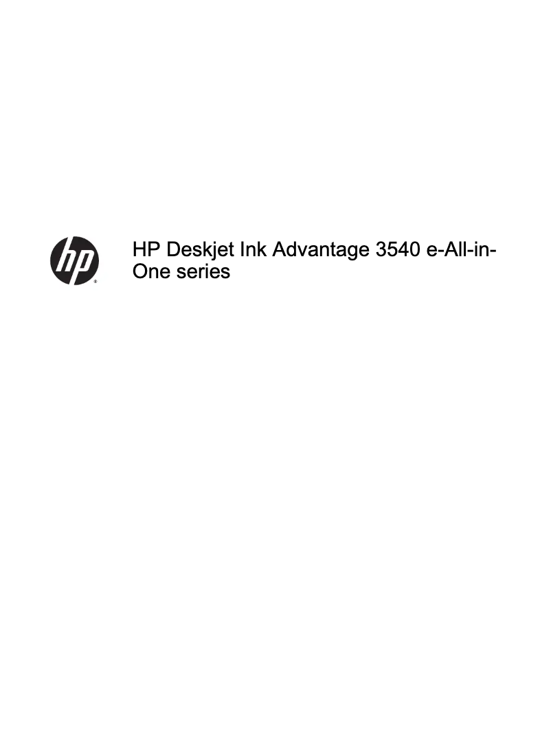 Page n°1 - Manuel utilisateur HP Deskjet Ink Advantage 3546e-All-in-One