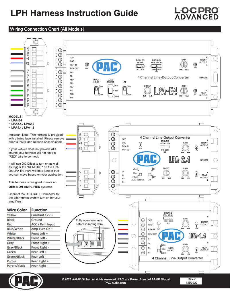 Page 1 de la notice Mode d'emploi PAC LocPro Advanced LPA1.4
