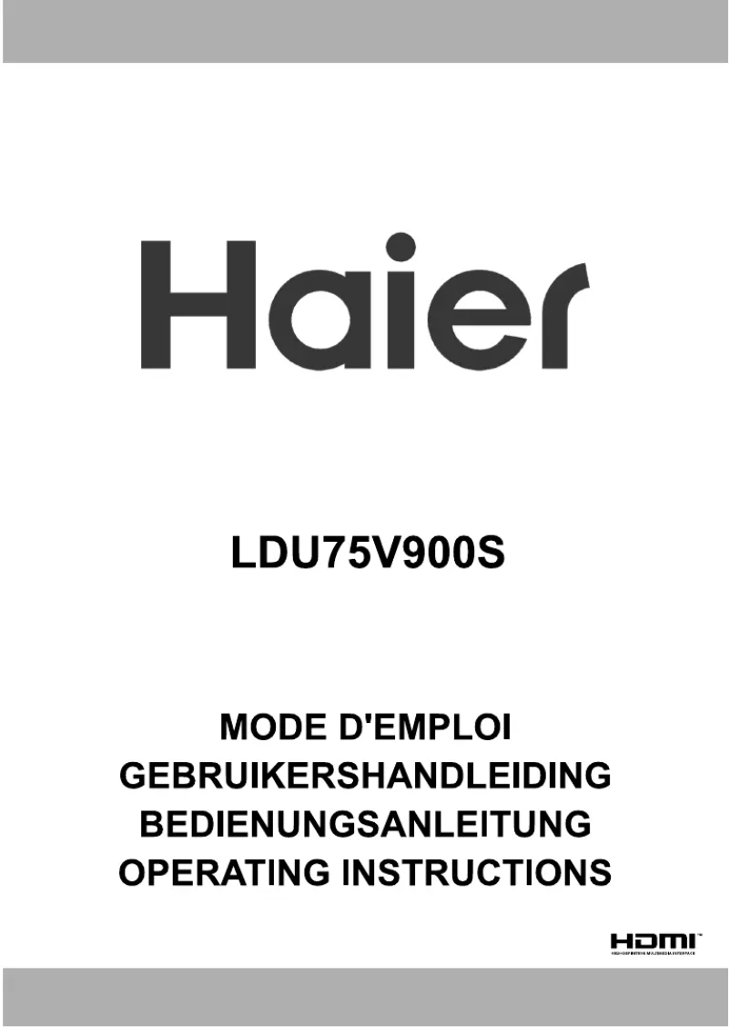 Página 1 del manual Manual de usuario Haier LDU75V900S
