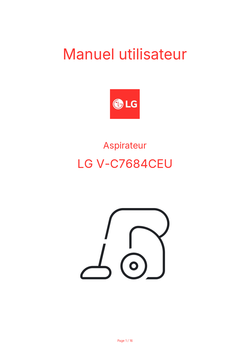 Image de la première page du manuel de l'appareil V-C7684CEU