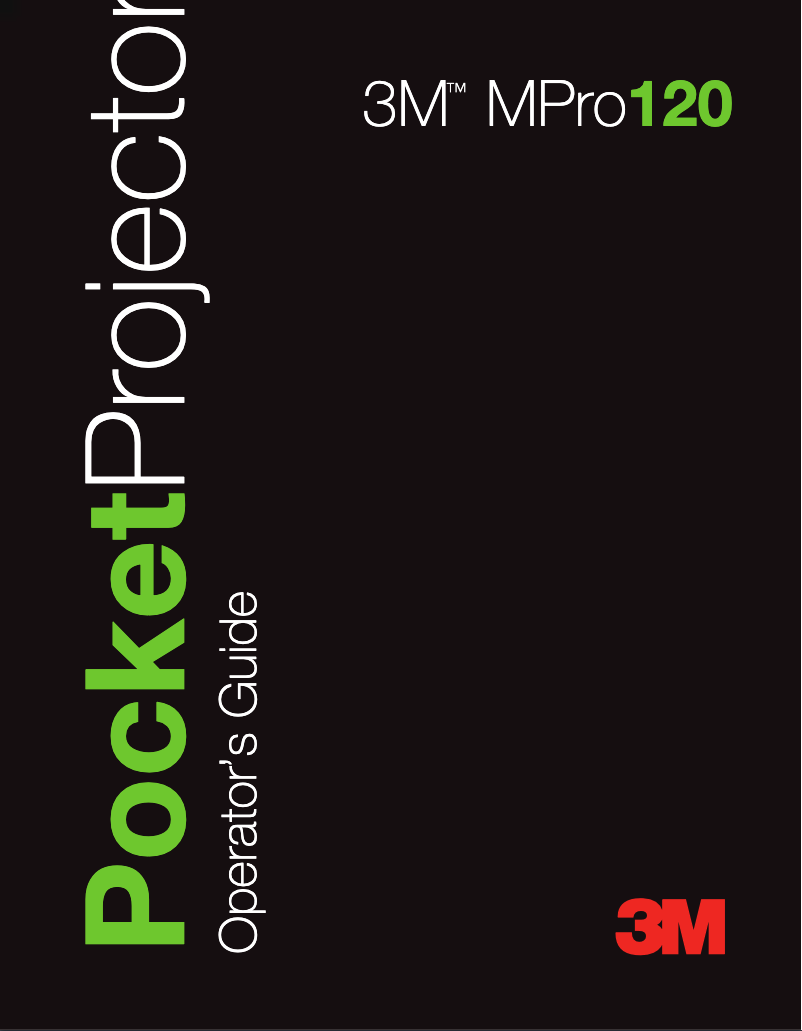 Page 1 de la notice Manuel utilisateur 3M MPro120