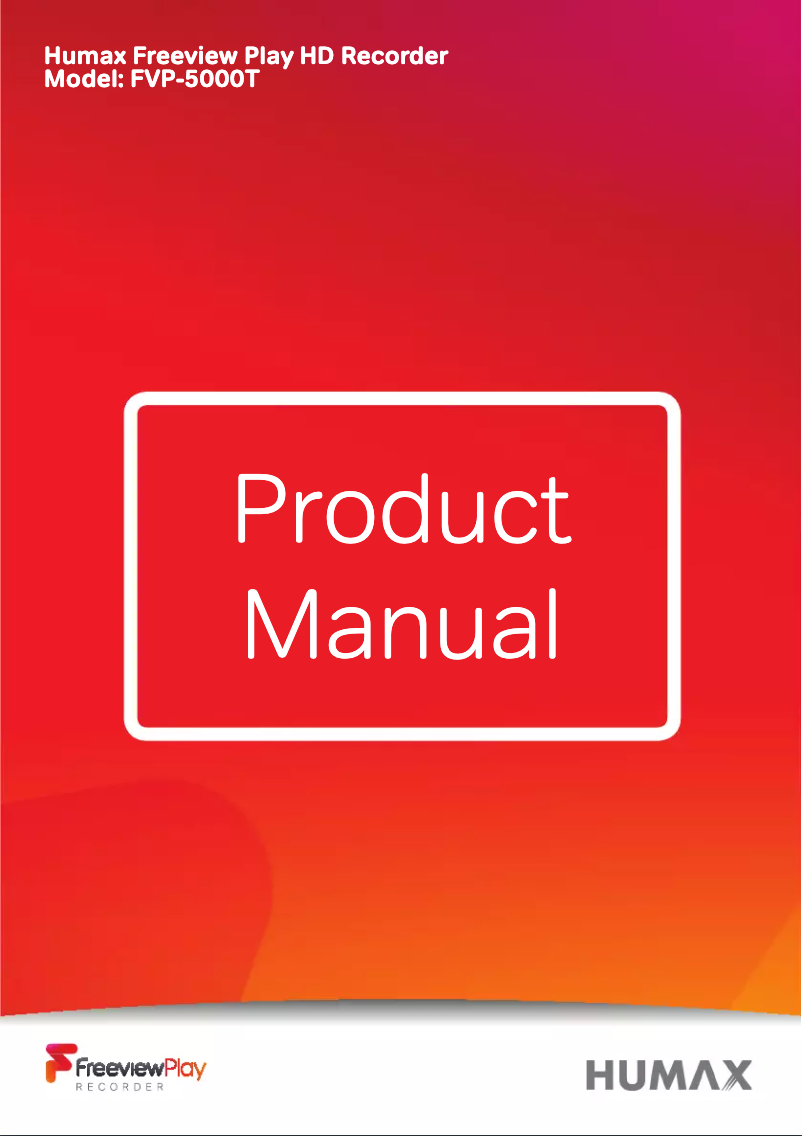 Image de la première page du manuel de l'appareil FVP-5000T