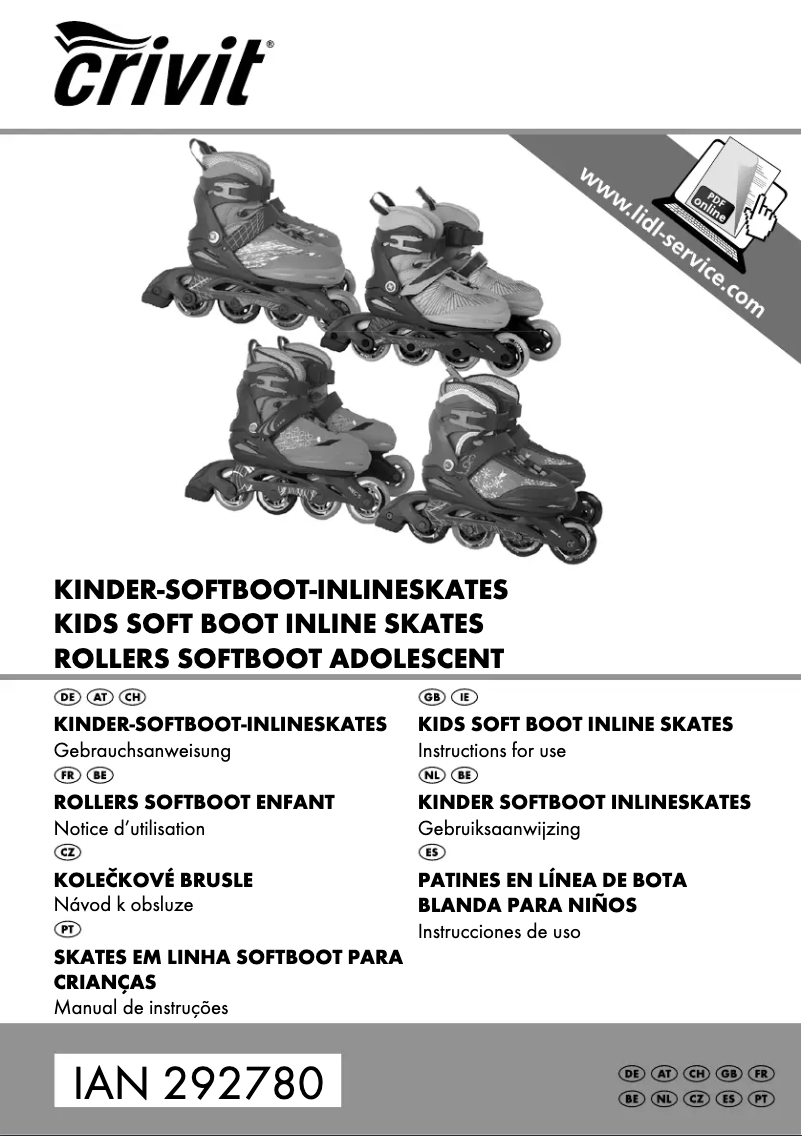 Page 1 de la notice Manuel utilisateur Crivit IAN 292780