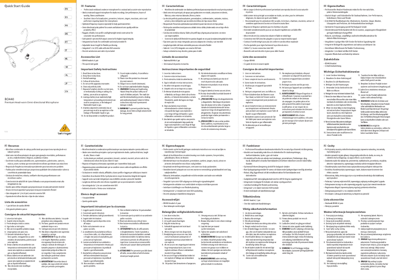 Image de la première page du manuel de l'appareil BO440