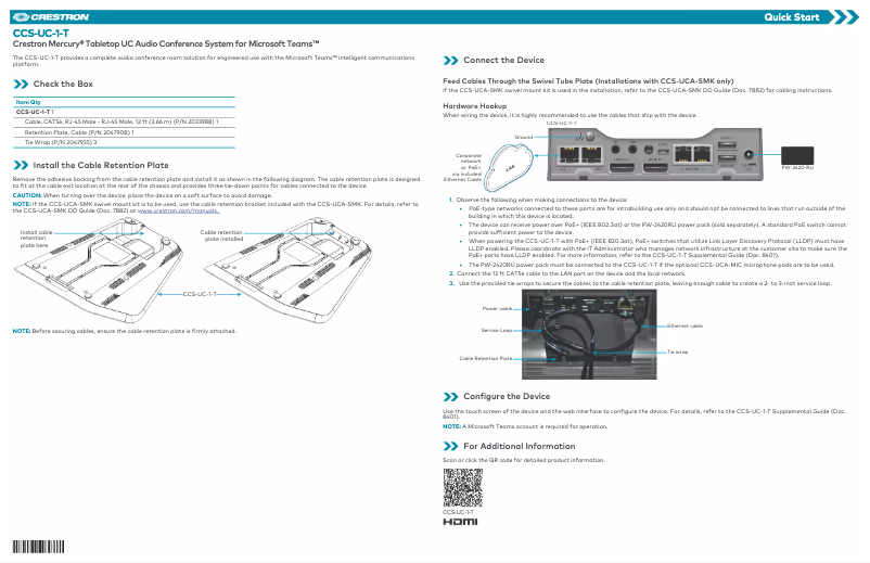 Image de la première page du manuel de l'appareil UC-M100-T