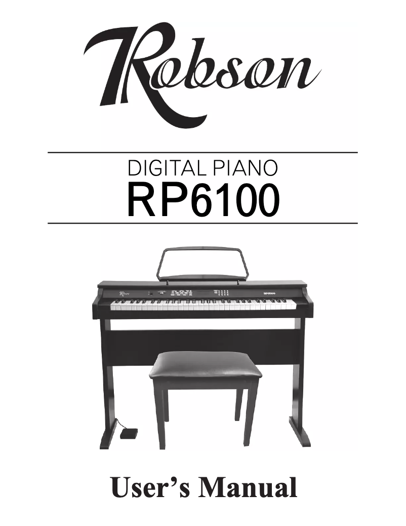 Image de la première page du manuel de l'appareil RP6100