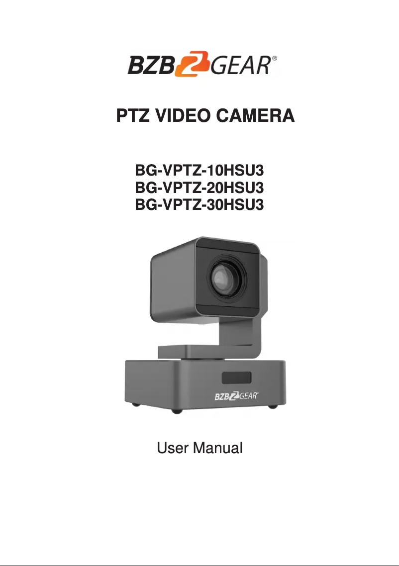Página 1 del manual Manual de usuario BZBGear BG-VPTZ-20HSU3