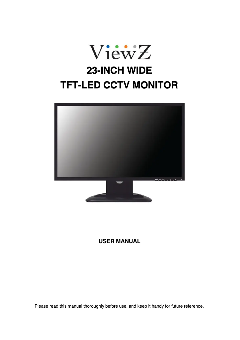 Page 1 de la notice Manuel utilisateur ViewZ Premium VZ-23LED