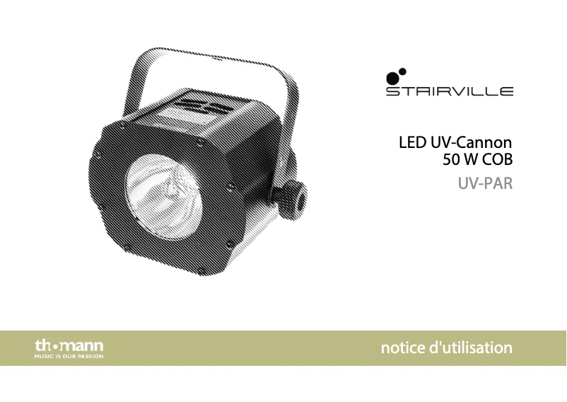 Image de la première page du manuel de l'appareil LED UV-Cannon 50 W COB