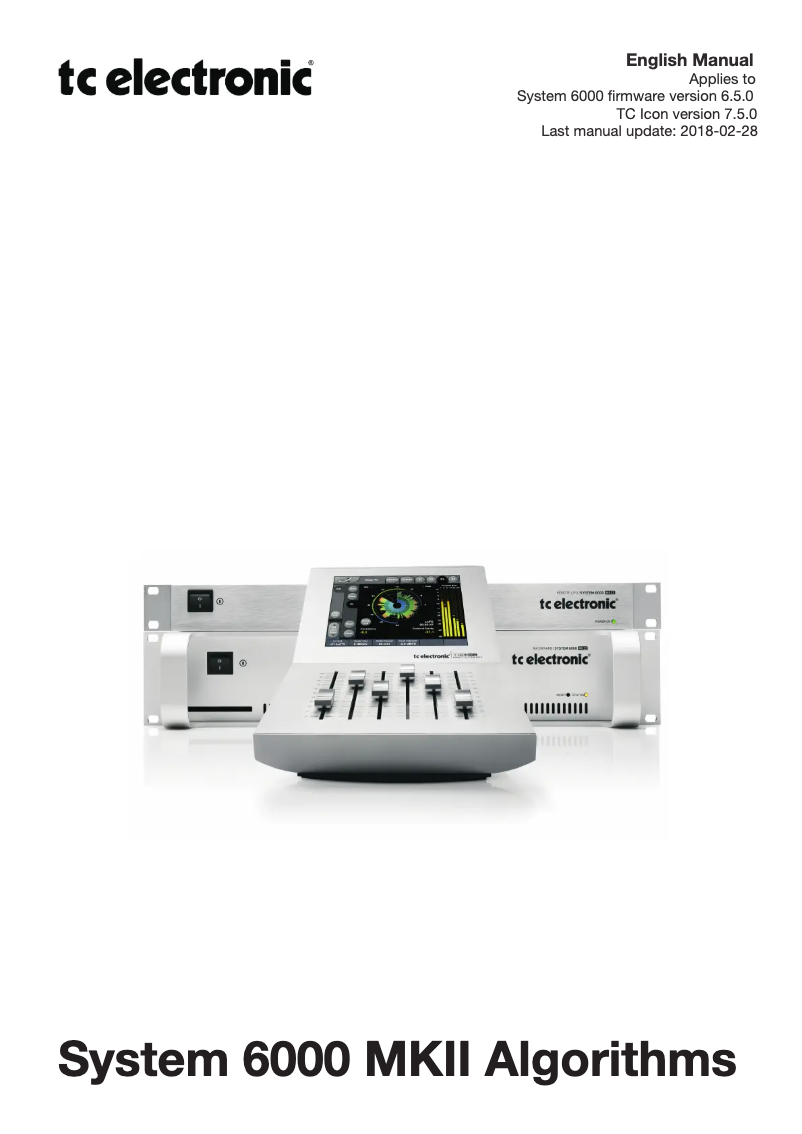 Page 1 de la notice Manuel utilisateur TC Electronic FILM 6000 MKII