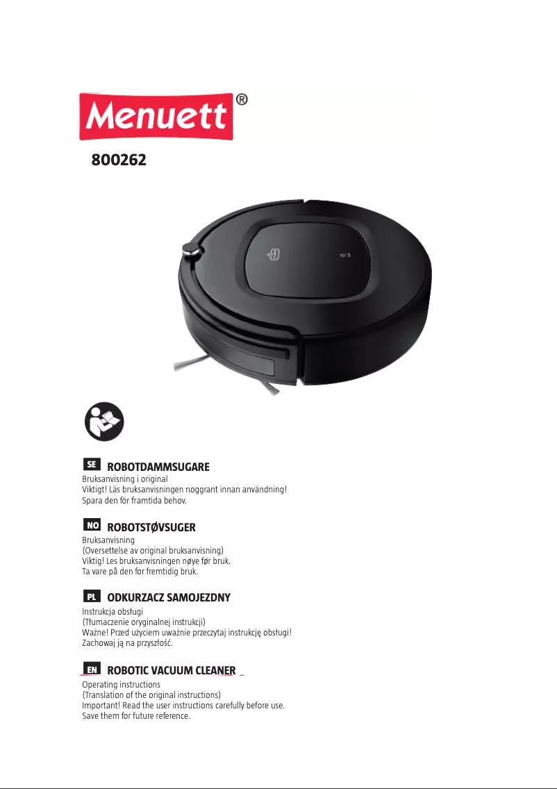 Página 1 del manual Manual de usuario Menuett 800-262