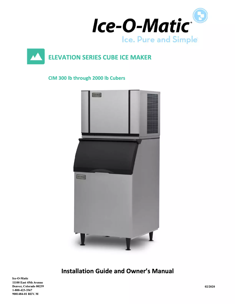 Image de la première page du manuel de l'appareil Elevation CIM1447HA