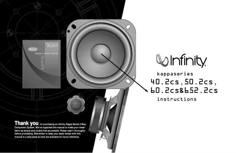 Page 1 de la notice Manuel utilisateur Infinity Kappa 652.2cs