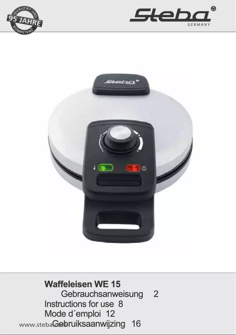 Page n°1 - Manuel utilisateur Steba WE 15