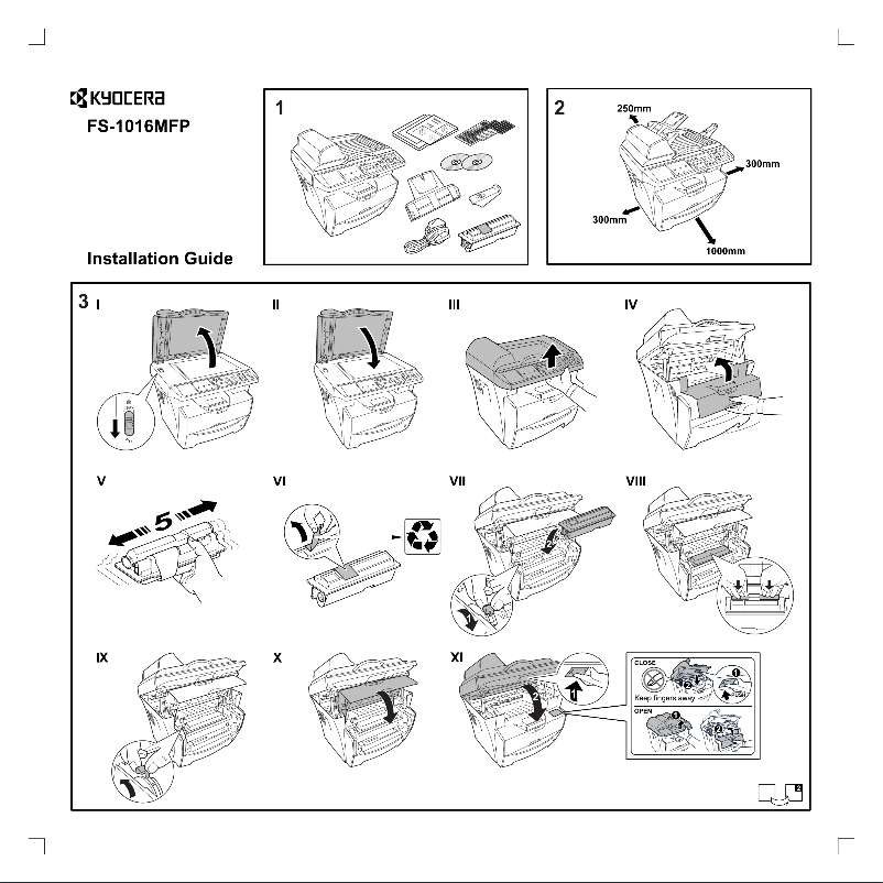 Page 1 de la notice Manuel utilisateur Kyocera FS-1016MFP/KL3